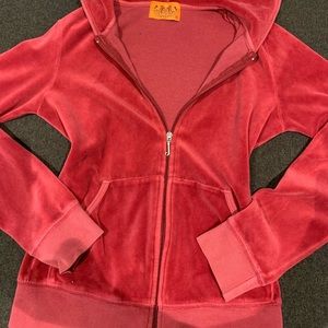 Pink juicy couture velour hoodie